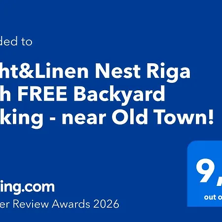Light&linen Nest With Free Backyard Parking - Near Old Town! Apartment Riga
